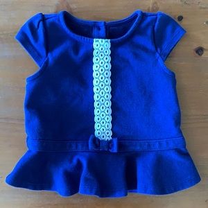 Janie and Jack girls 18 to 24 month blue top